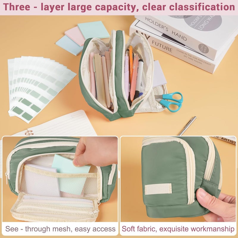 CHEPULA Bible Study Supplies Bible Journaling Kit for Women with Notes and Bible Tabs, Bible Highlighters and Pens No Bleed, Pencil Case Bible Study Kit, Bible Annotation kit Christian Gifts for Women (Green) - Image 3